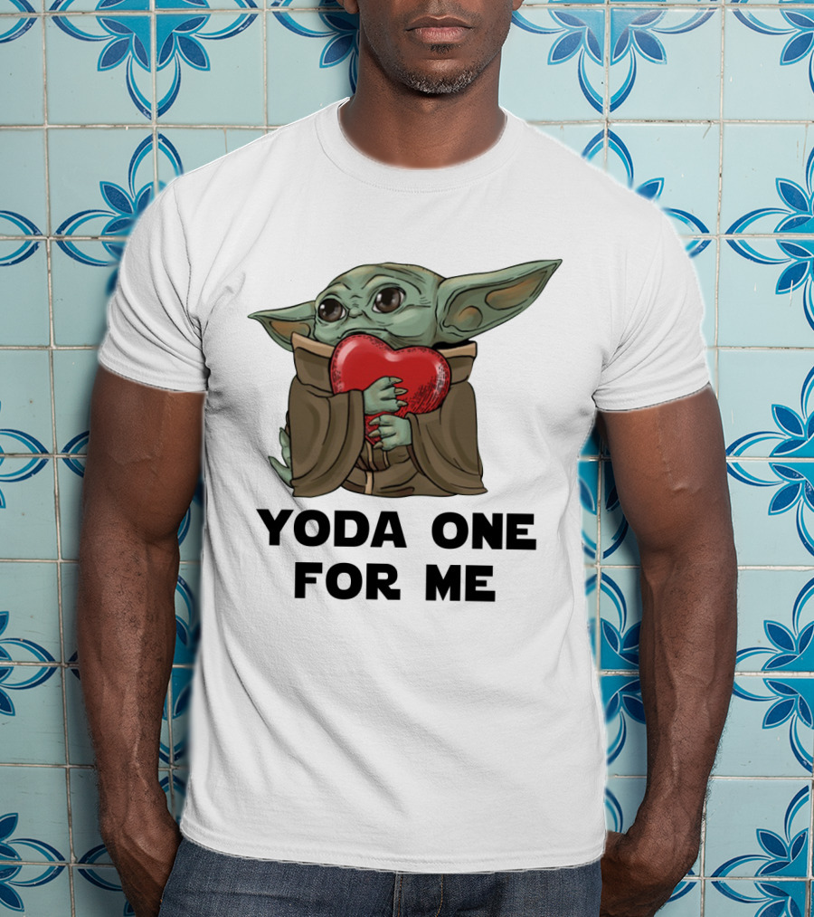 Yoda One For Me Baby Yoda Hug Heart T-Shirt