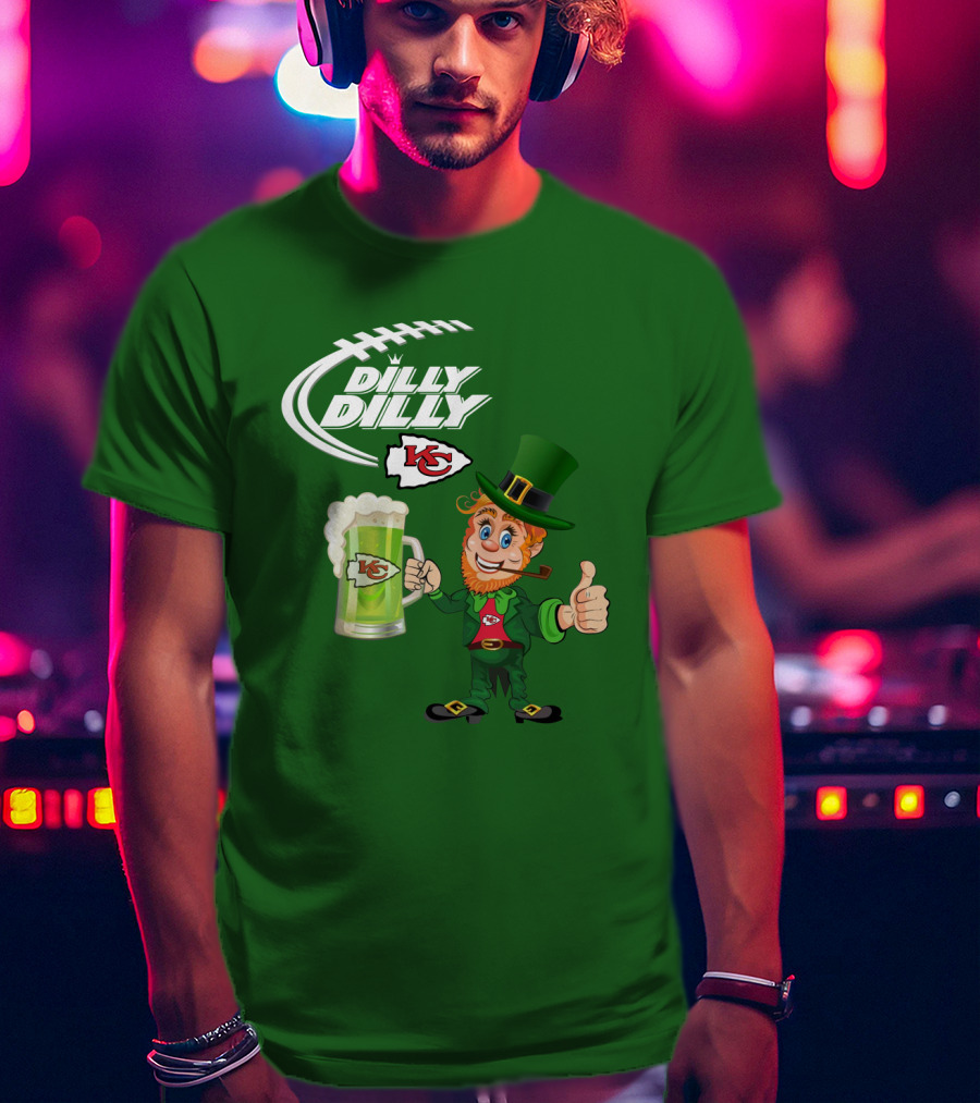 Dilly Dilly Chiefs Leprechaun St Patrick's Day Drink T-Shirt