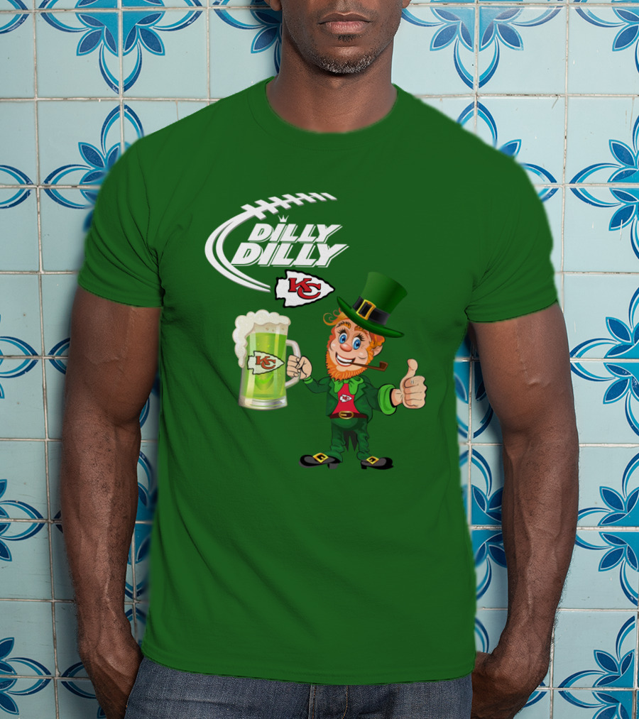 Dilly Dilly Chiefs Leprechaun St Patrick's Day Drink T-Shirt