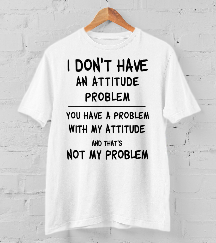 I Don't Have An Attitude Problem You Have A Problem With My Attitude And That's Not My Problem T-Shirt
