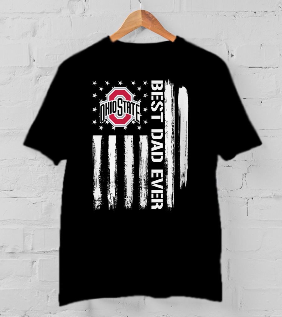 Ohio State Best Dad Ever Flag T-Shirt