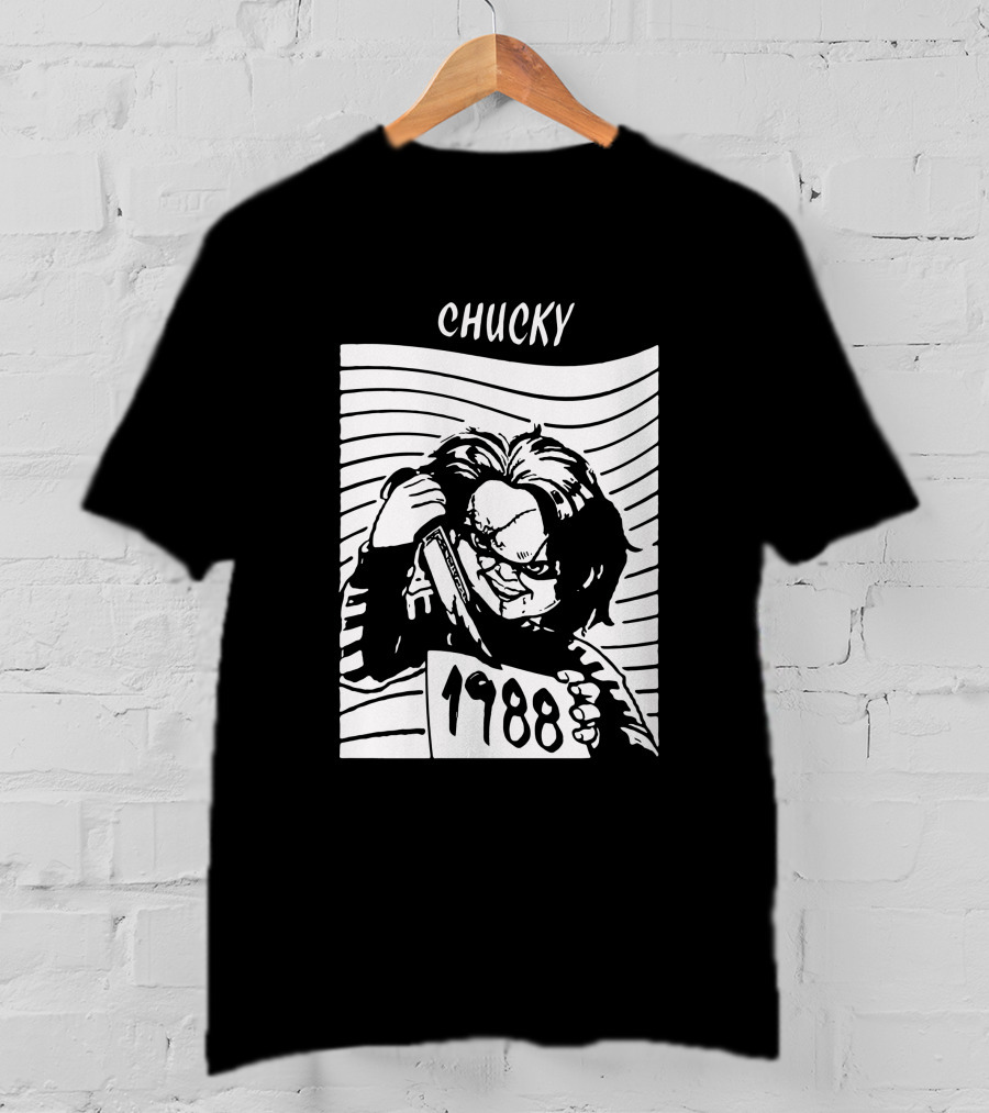 Chucky 1988 Horror Classic Movie Character With Knife T-Shirt