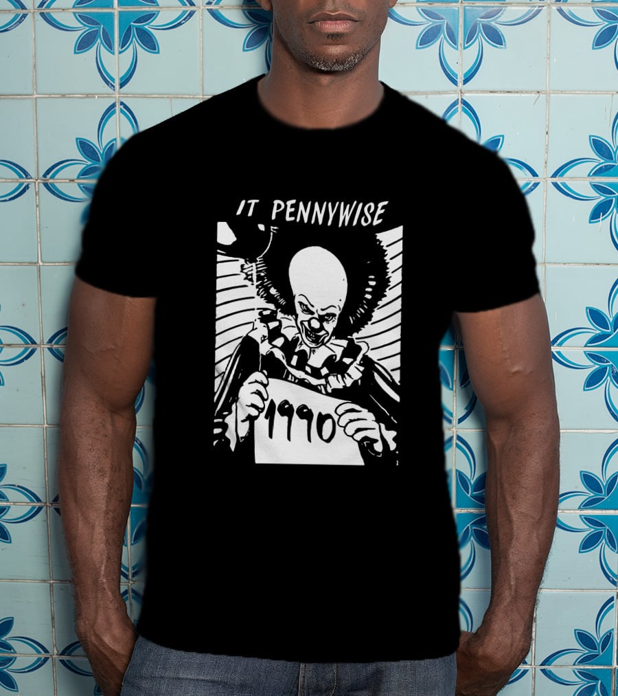 It Pennywise 1990 Classic Movie Iconic Horror Clown T-Shirt