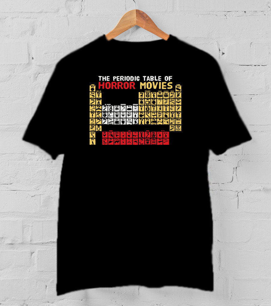 The Periodic Table Of Horror Movies Characters And Icons T-Shirt