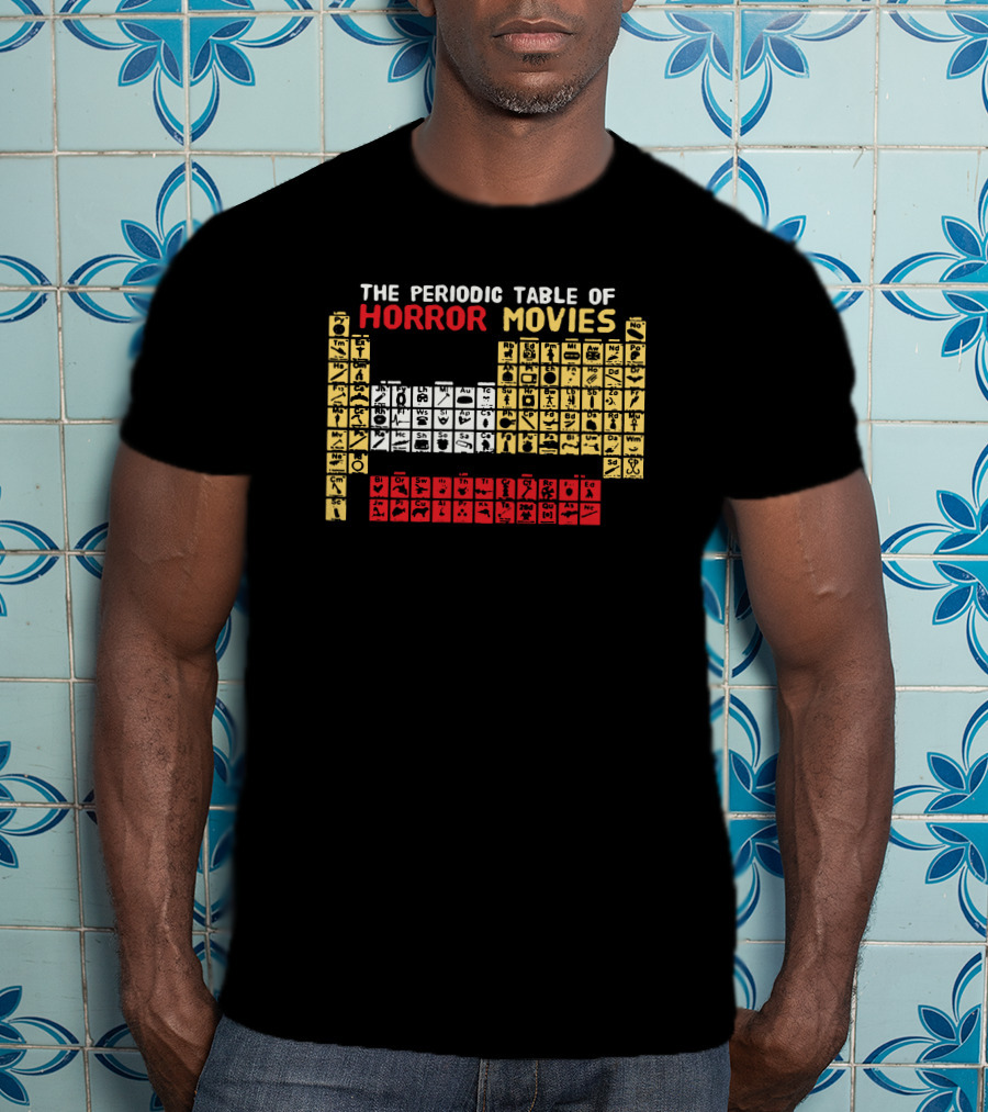 The Periodic Table Of Horror Movies Characters And Icons T-Shirt