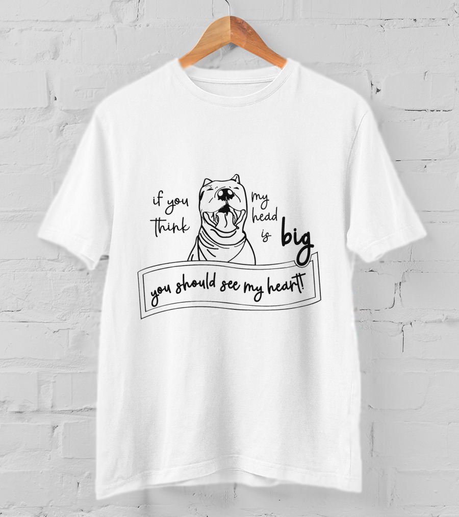 Pitbull Head Big Heart You Should See My Heart T-Shirt