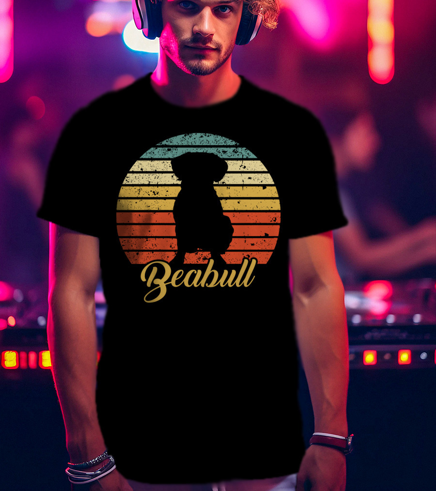Retro Sunset Beabull T-Shirt