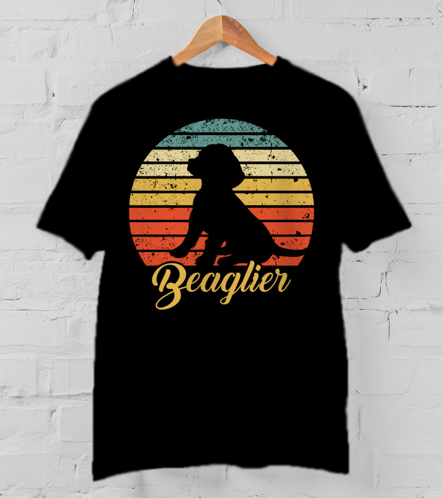 Beaglier Silhouette Vintage Stripes T-Shirt
