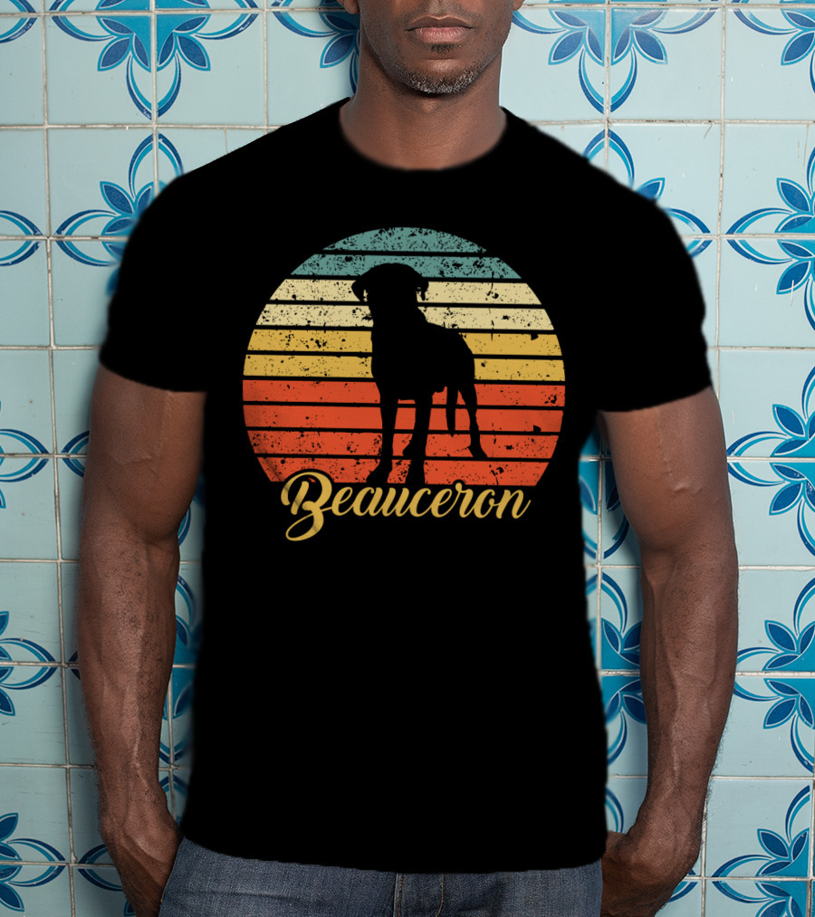 Retro Striped Beauceron T-Shirt