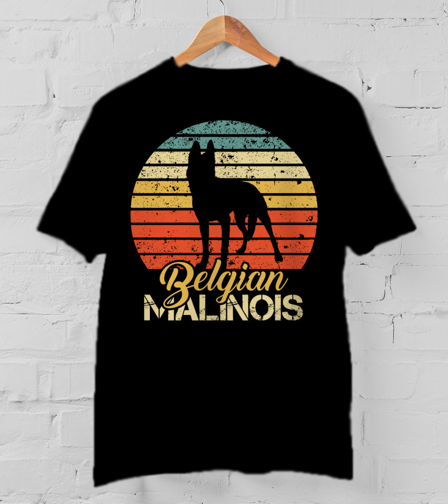 Retro Sunset Belgian Malinois T-Shirt