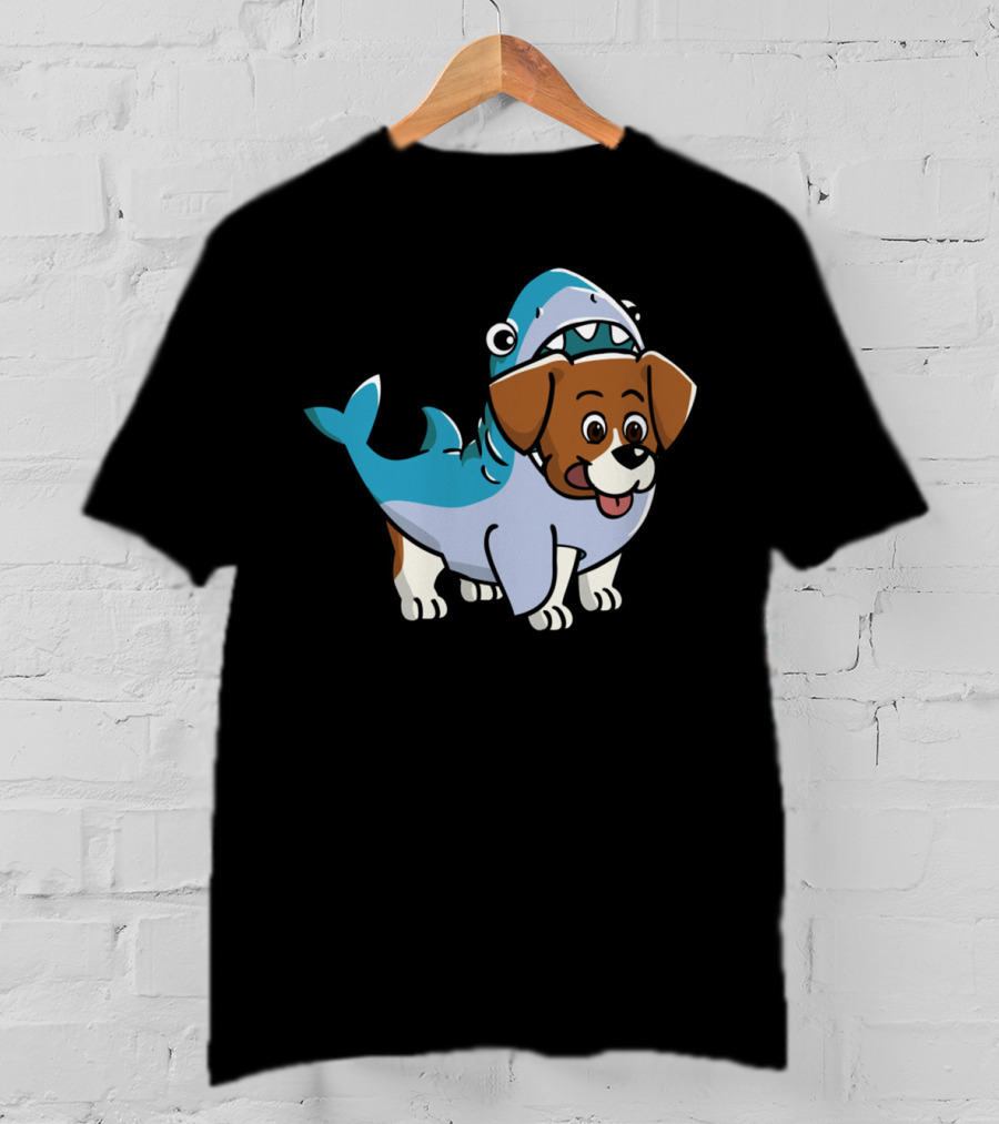 Beagle Shark Costume Hybrid Character T-Shirt