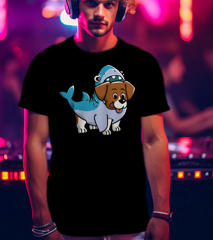 Beagle Shark Costume Hybrid Character T-Shirt