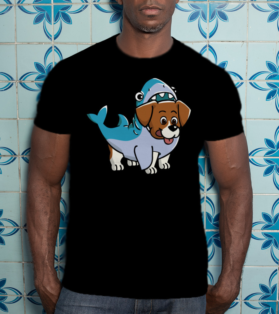 Beagle Shark Costume Hybrid Character T-Shirt