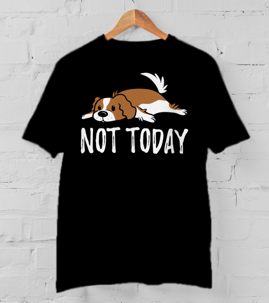 Cavalier King Charles Dog Not Today Relaxed Mood T-Shirt