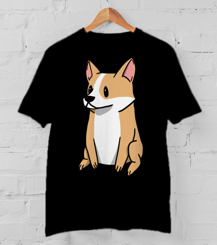 Corgi Illustration Pembroke Welsh Cartoon Dog T-Shirt