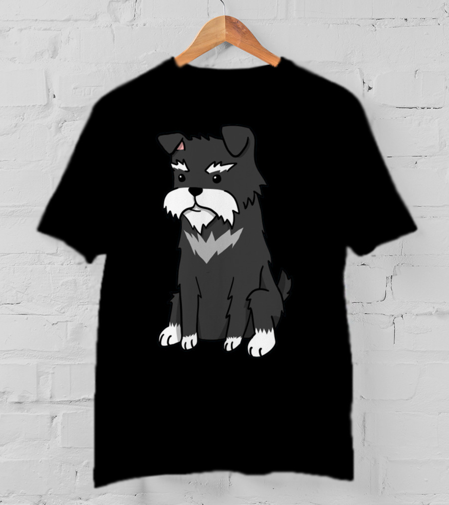 Schnauzer Cartoon Style Cute Dog T-Shirt