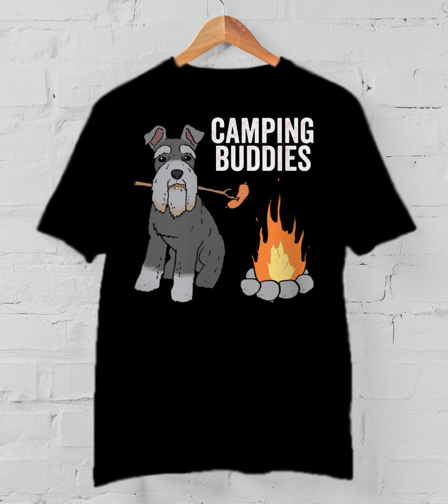 Schnauzer And Campfire Fun: Camping Buddies Delight T-Shirt