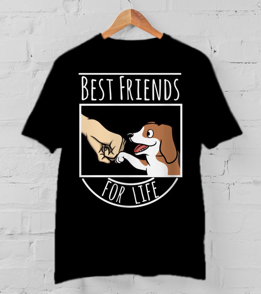 Best Friends For Life Beagle Fist Bump T-Shirt