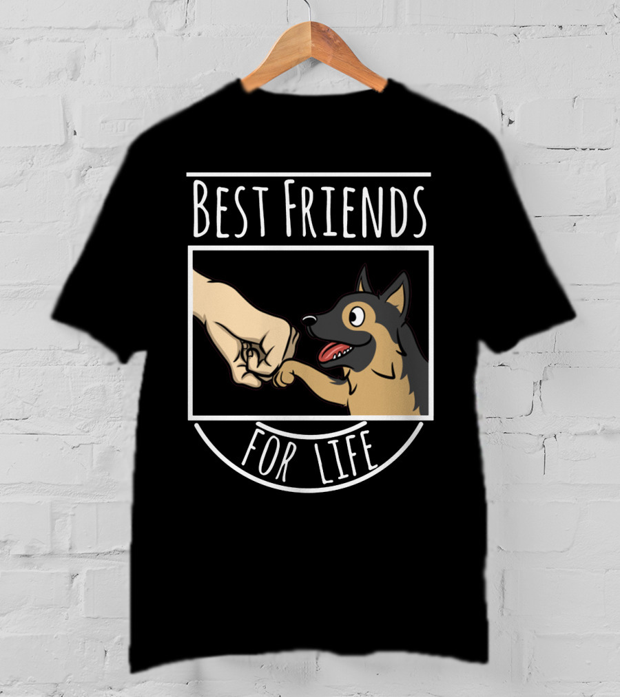 Best Friends For Life German Shepherd Fist Bump T-Shirt