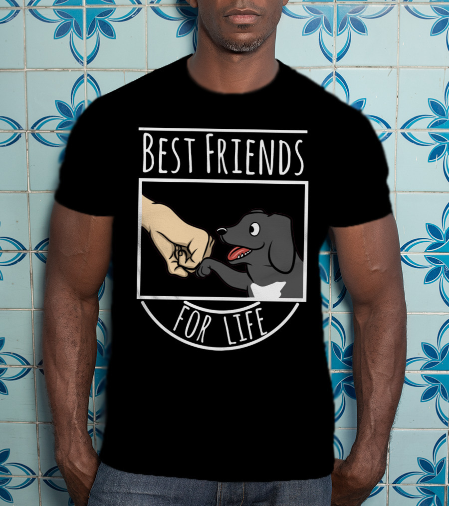 Best Friends For Life Great Dane Fist Bump Dog Companion T-Shirt