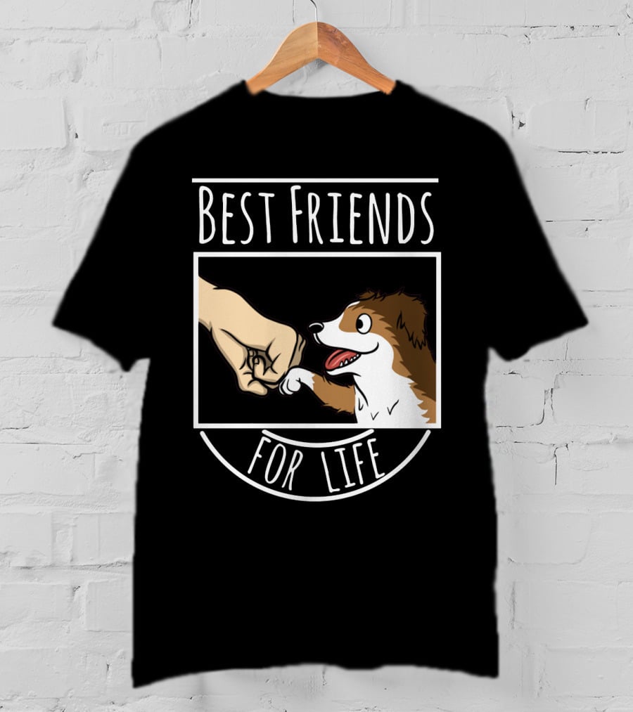 Best Friends For Life Sheltie Fist Bump Solidarity T-Shirt