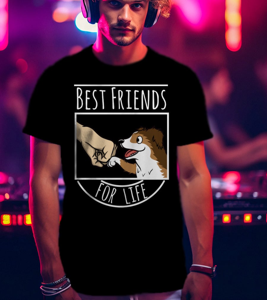 Best Friends For Life Sheltie Fist Bump Solidarity T-Shirt
