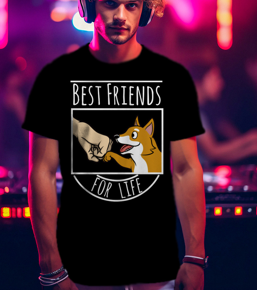 Best Friends For Life Shiba Inu Fist Bump Paws T-Shirt