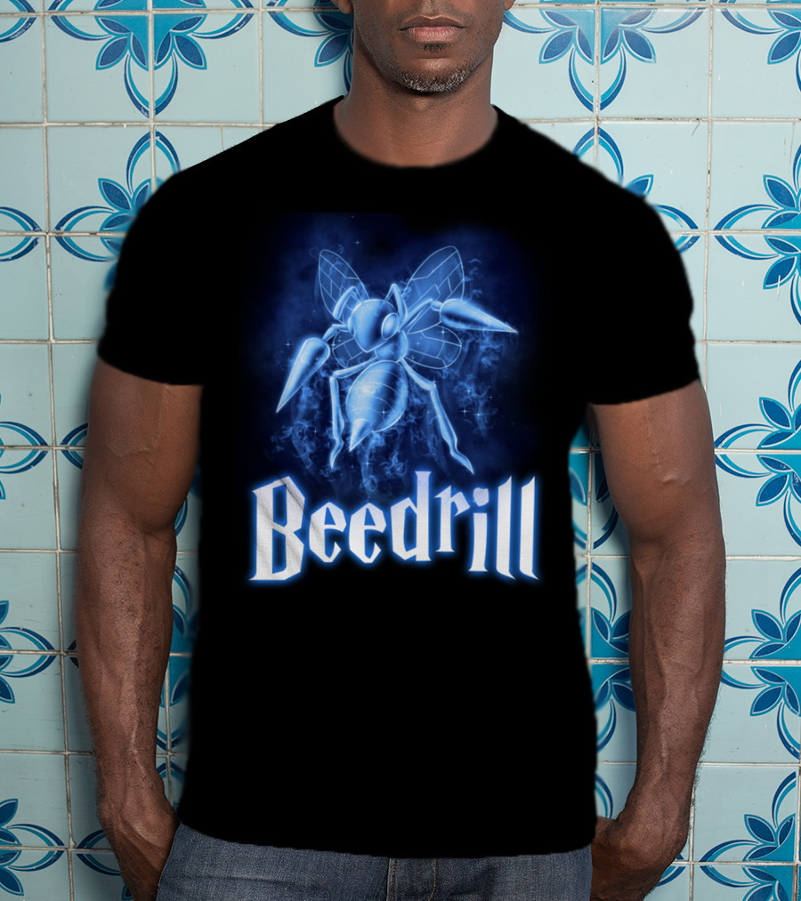 Beedrill Pokemon Patronus Glow Blue Aura T-Shirt
