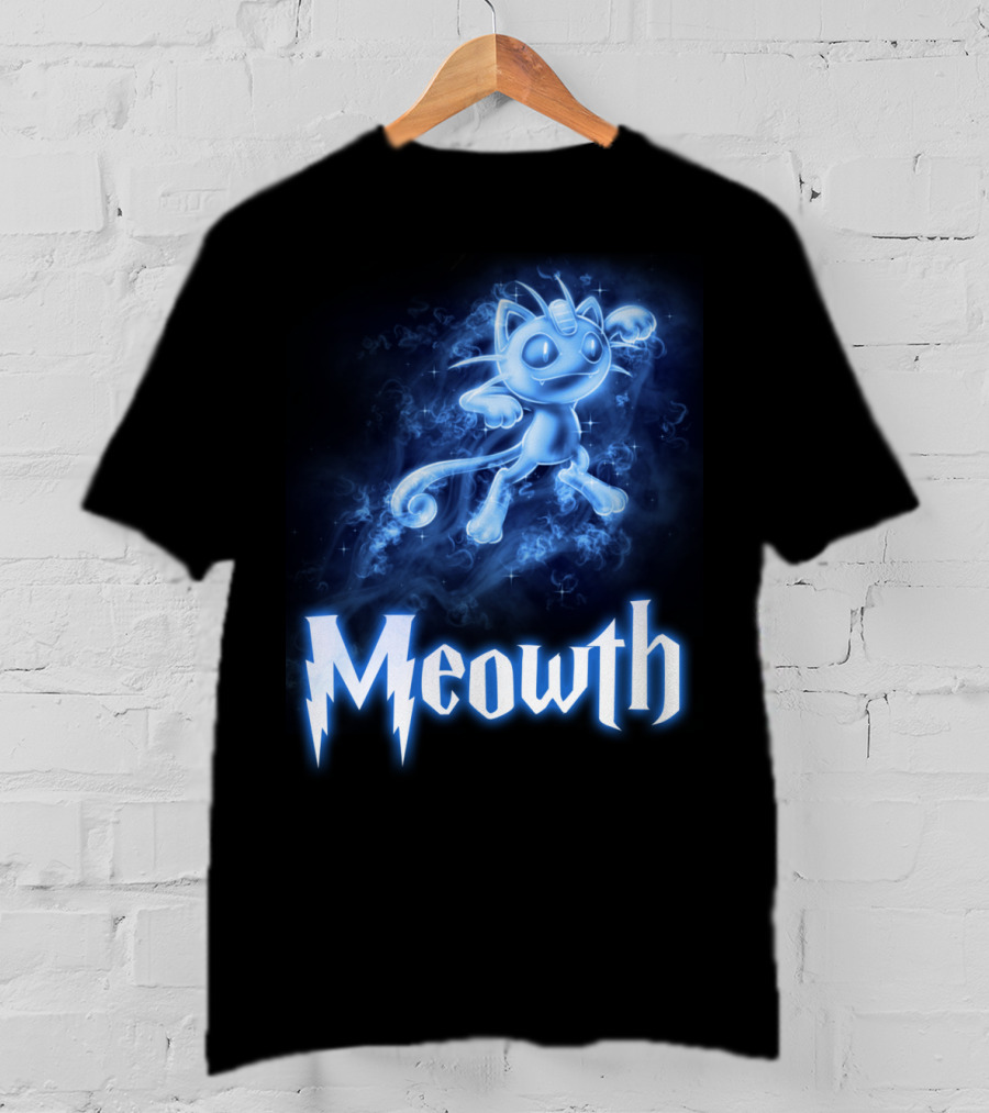 Meowth Pokemon Wizardry Aura T-Shirt