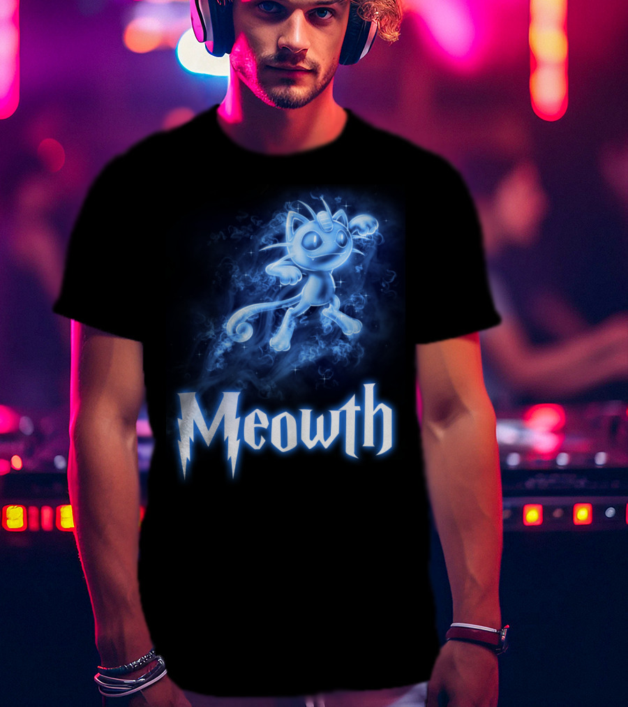 Meowth Pokemon Wizardry Aura T-Shirt