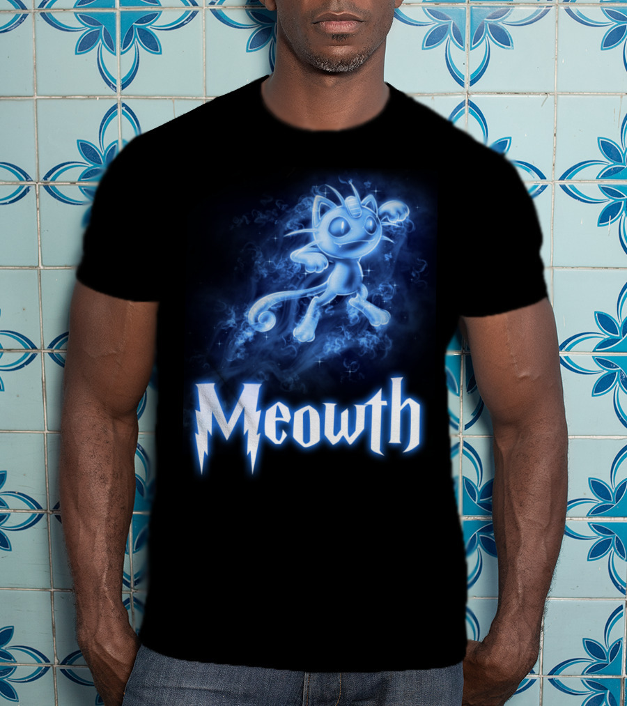 Meowth Pokemon Wizardry Aura T-Shirt