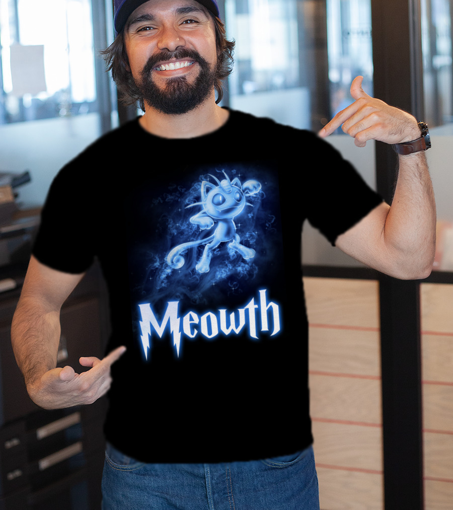 Meowth Pokemon Wizardry Aura T-Shirt