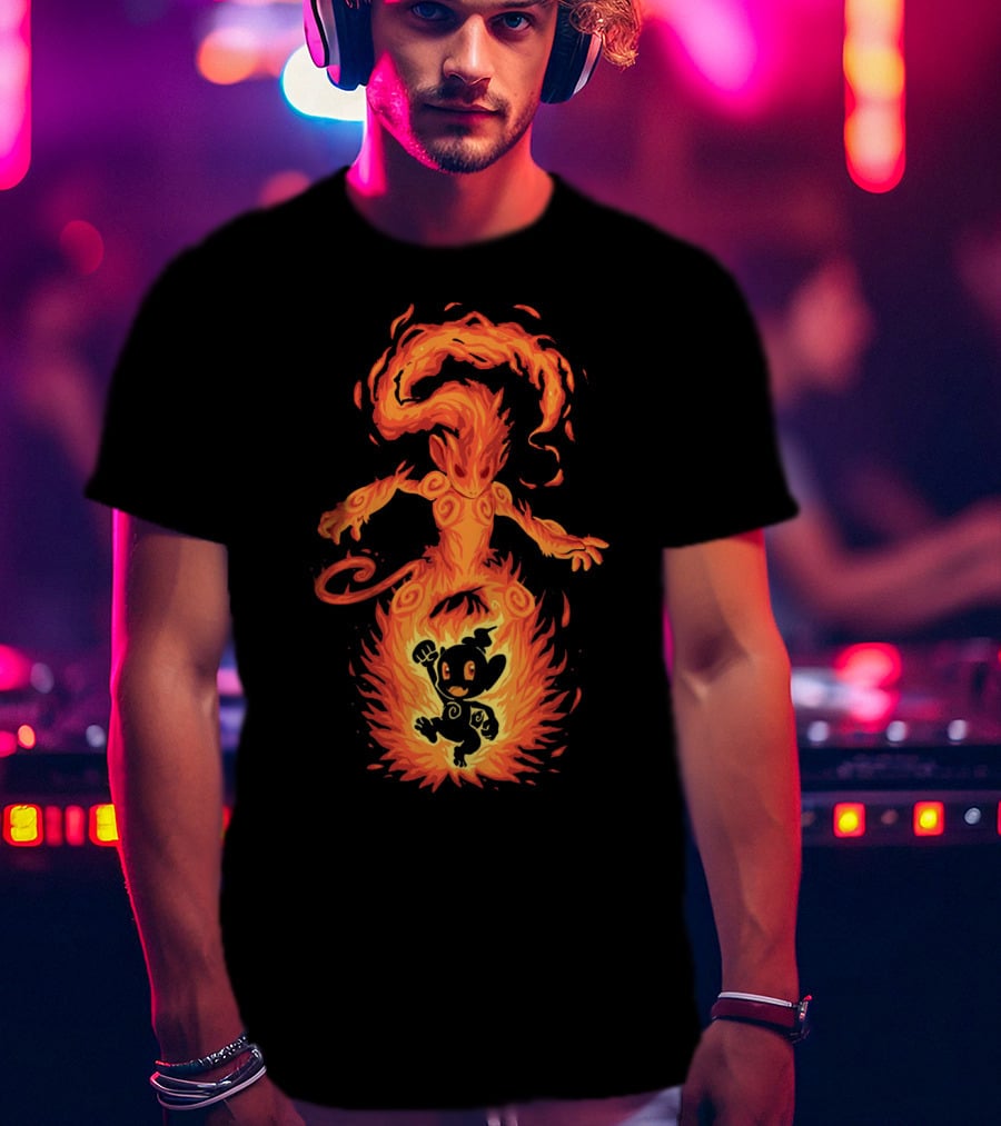 Evolution Pokemon Chimchar Infernape Ember Transformation T-Shirt