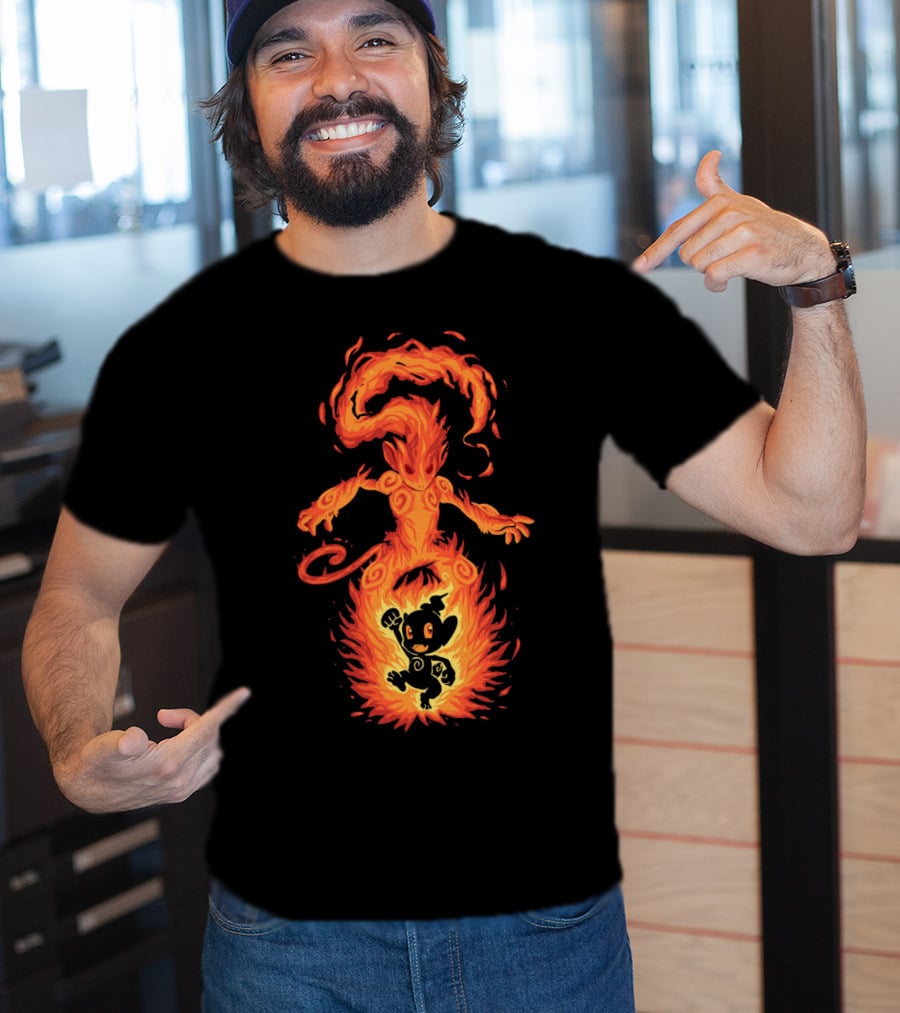 Evolution Pokemon Chimchar Infernape Ember Transformation T-Shirt