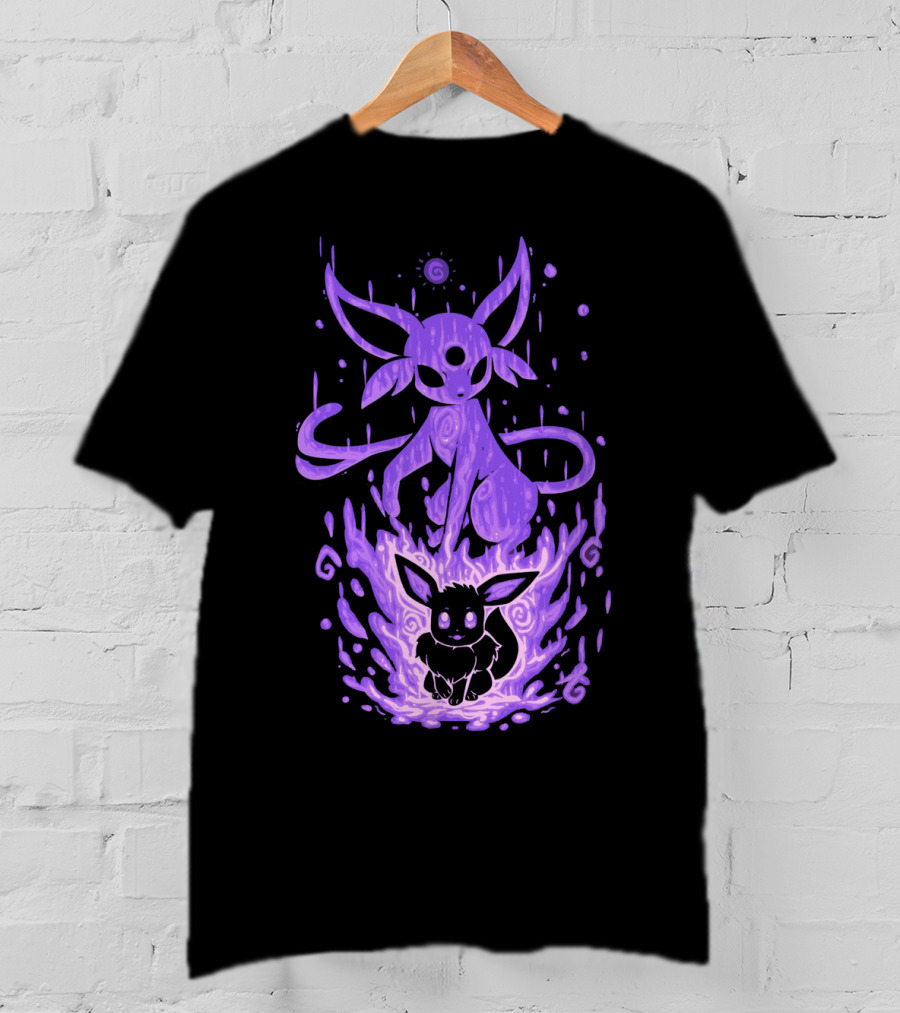 Evolution Pokemon Espeon Eevee Transformation T-Shirt