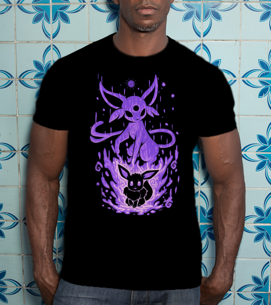 Evolution Pokemon Espeon Eevee Transformation T-Shirt