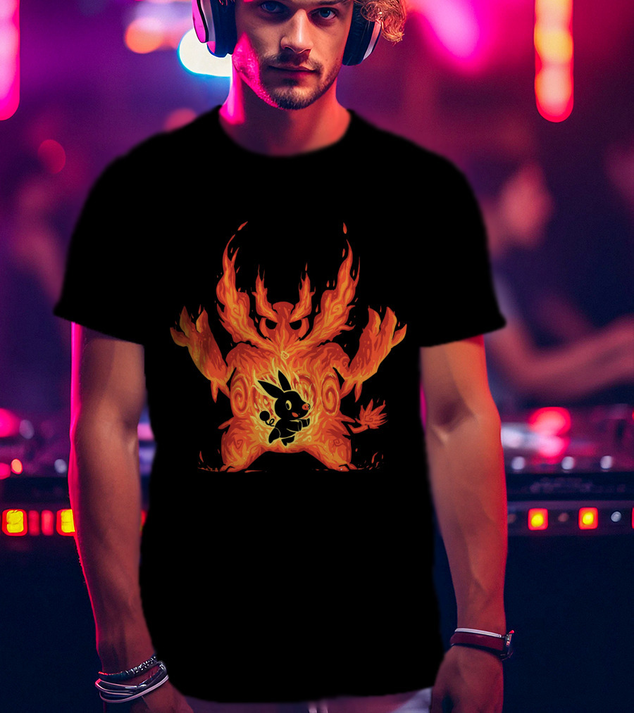 Pokemon Tepig Into Emboar Flame Evolution T-Shirt