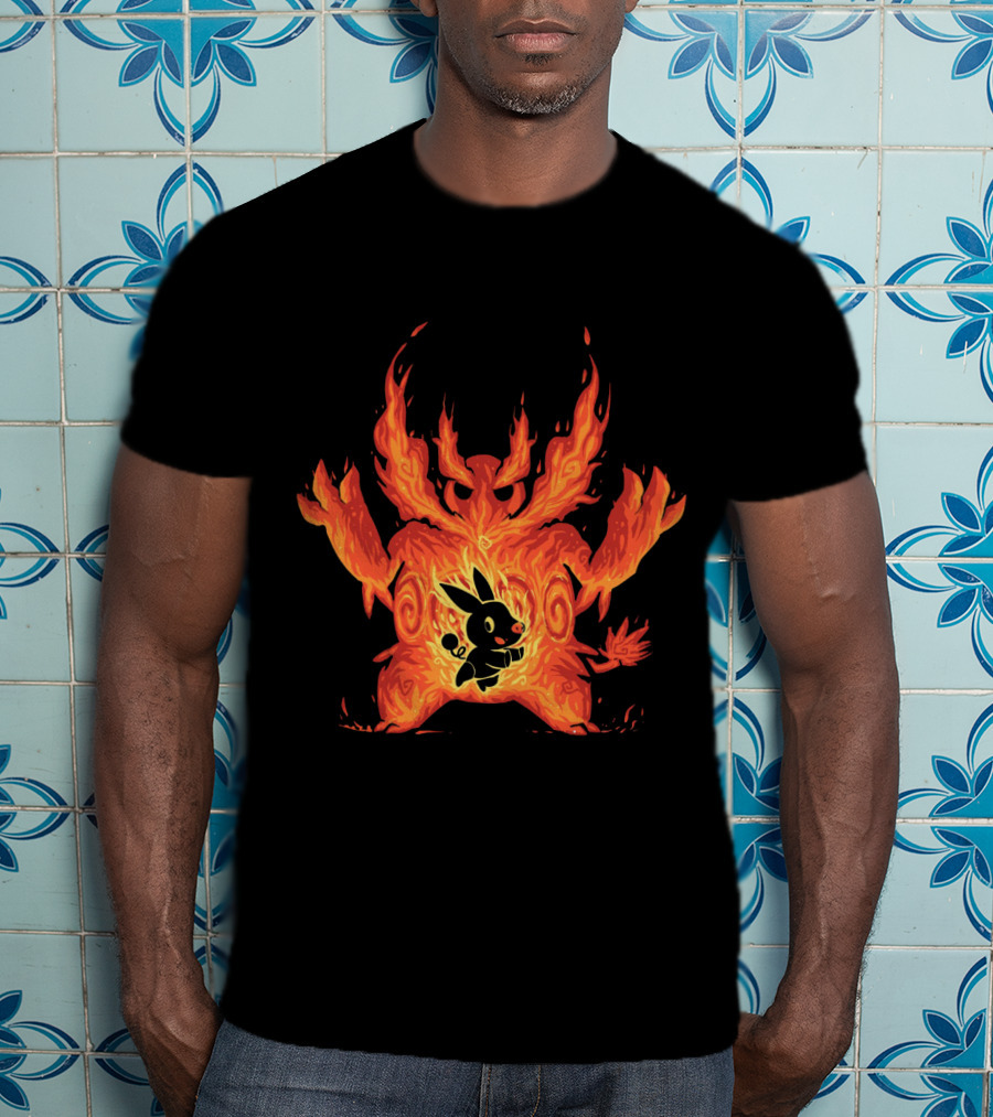 Pokemon Tepig Into Emboar Flame Evolution T-Shirt