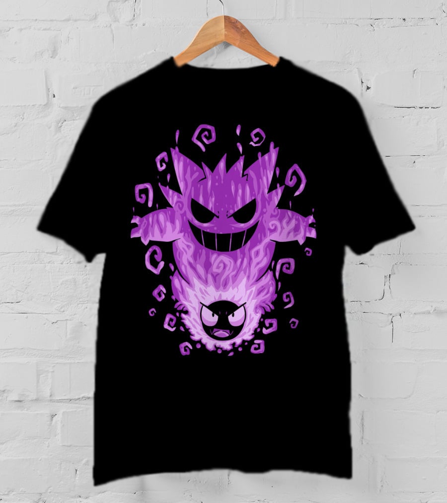 Evolution Pokemon Gengar Gastly T-Shirt