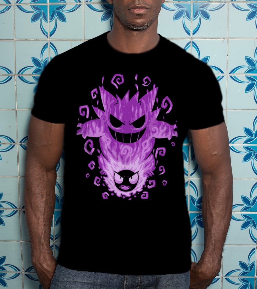 Evolution Pokemon Gengar Gastly T-Shirt