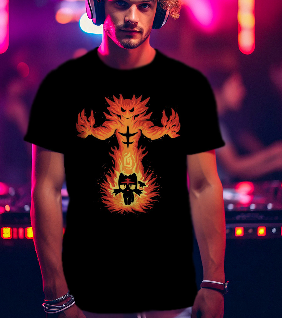 Litten To Incineroar Evolution Fire Pokemon T-Shirt