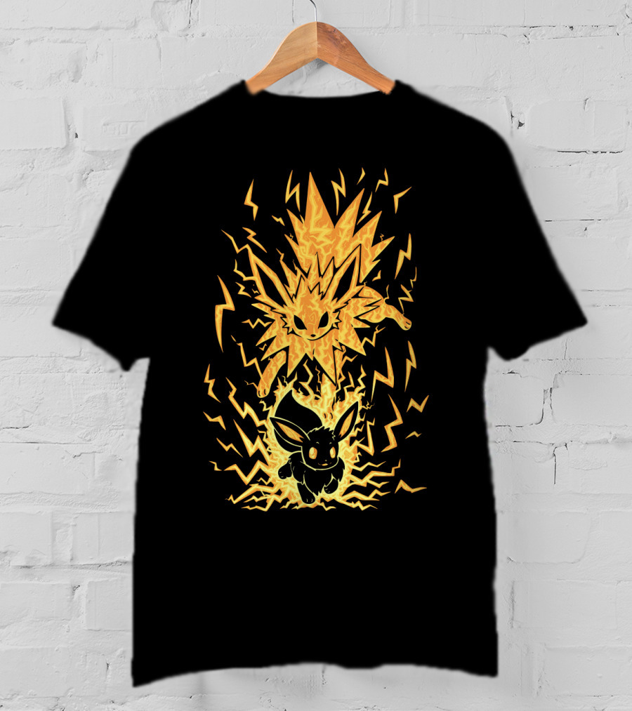 Evolution Pokemon Jolteon Electric Eevee Transformation T-Shirt