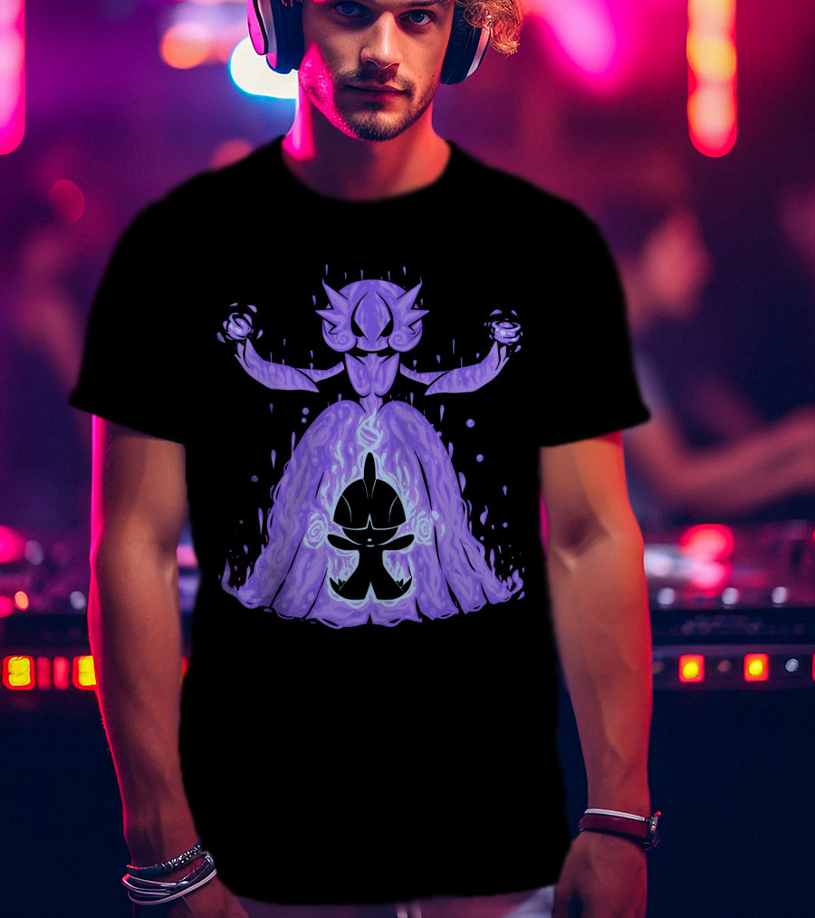 Evolution Pokemon Mega Gardevoir With Purple T-Shirt