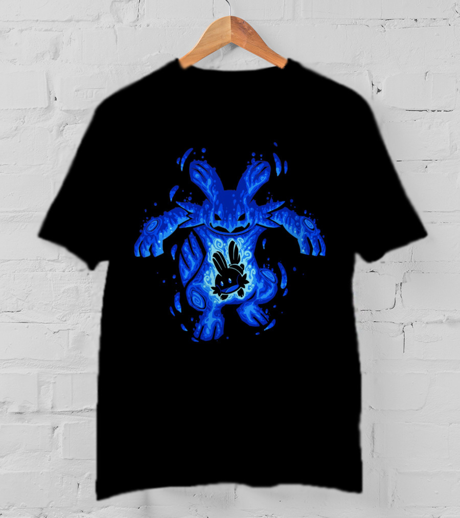 Evolution Pokémon Mudkip Marshtomp Swampert Water-Theme T-Shirt