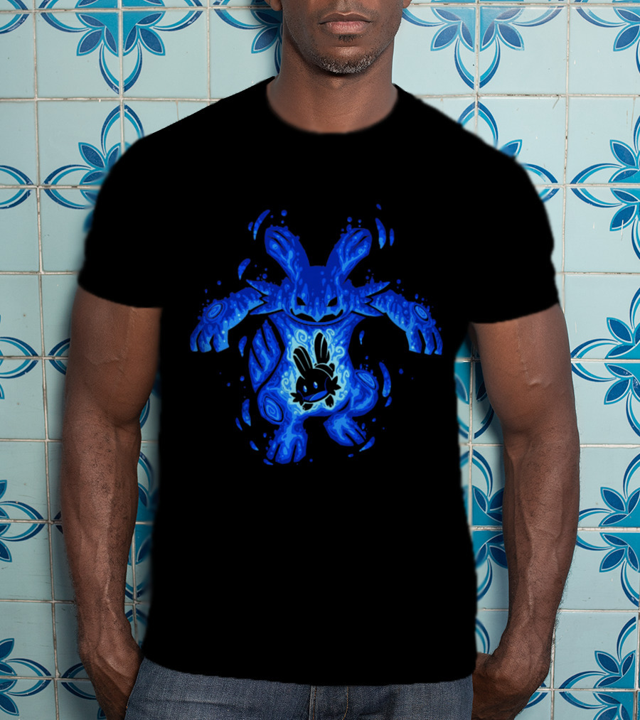 Evolution Pokémon Mudkip Marshtomp Swampert Water-Theme T-Shirt