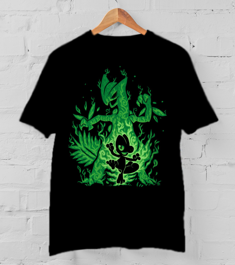 Evolution Pokemon Treecko To Sceptile Transformation T-Shirt