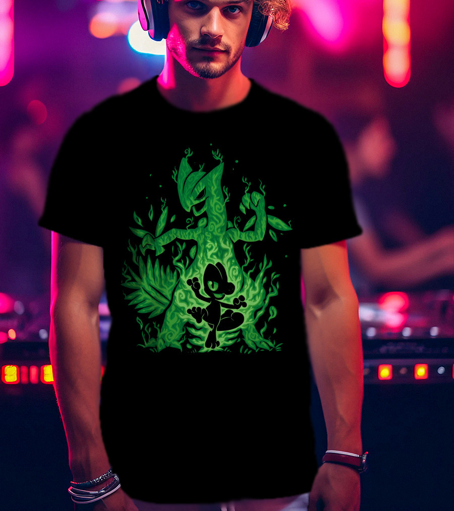 Evolution Pokemon Treecko To Sceptile Transformation T-Shirt