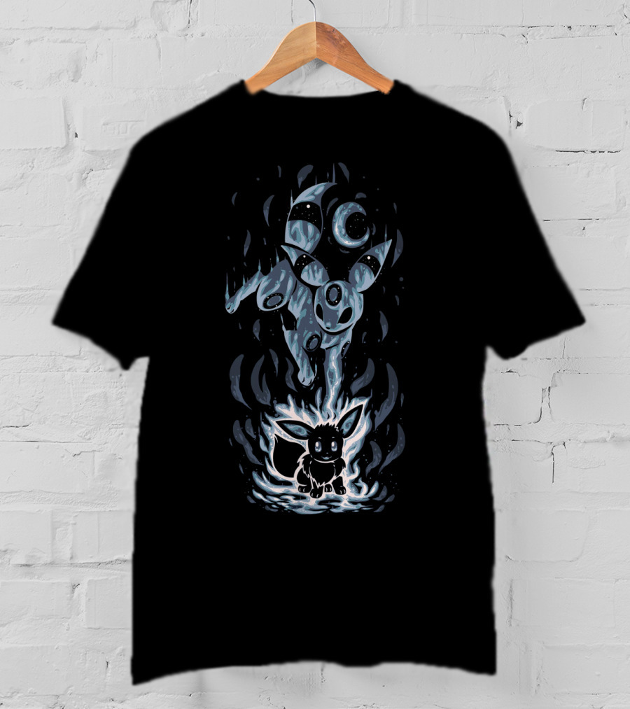 Evolution Pokemon Umbreon Eevee Transformation Moon Phases T-Shirt