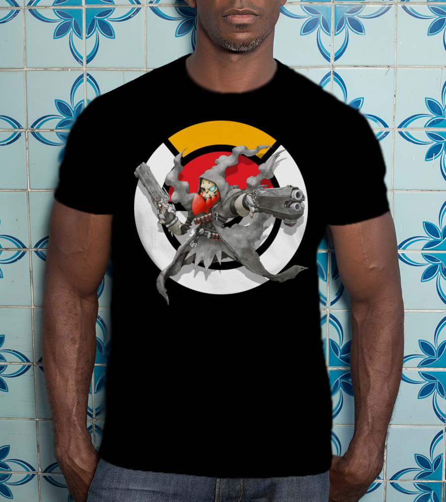 Pokemon Darkrai Reaper Guns Circle Symbol Crossover T-Shirt