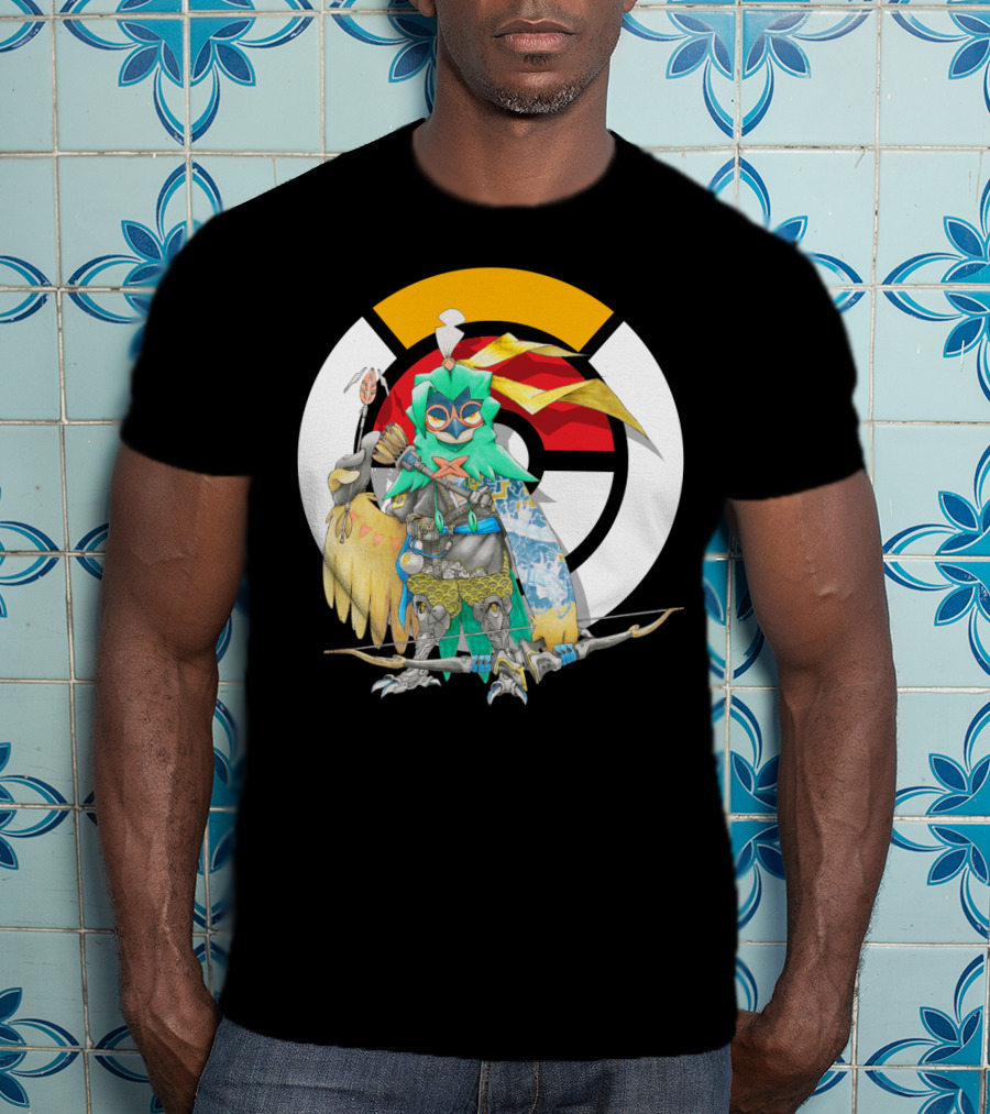 Pokemon X Overwatch Decidueye Hanzo Crossover T-Shirt